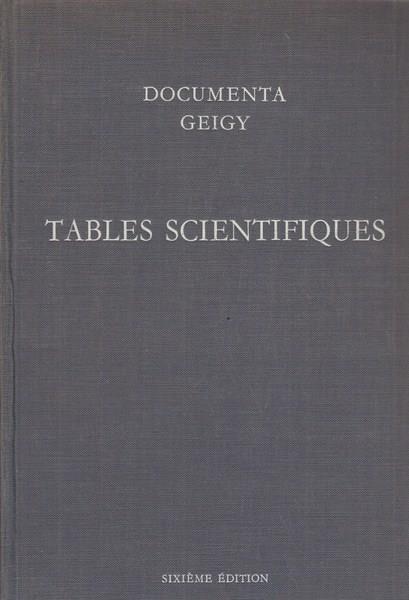 Tables scientifiques. in lingua francese - copertina