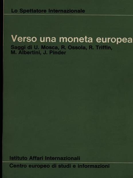 Verso una moneta europea - copertina