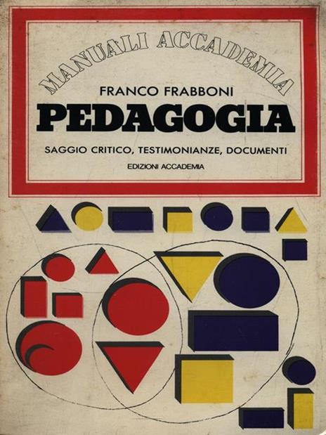 Pedagogia - Franco Frabboni - copertina