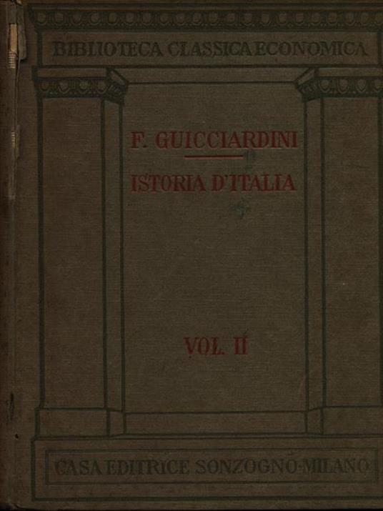 Istoria d'Italia vol. II - Francesco Guicciardini - copertina