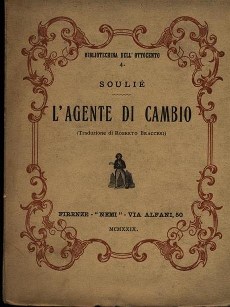 L' agente di cambio - copertina