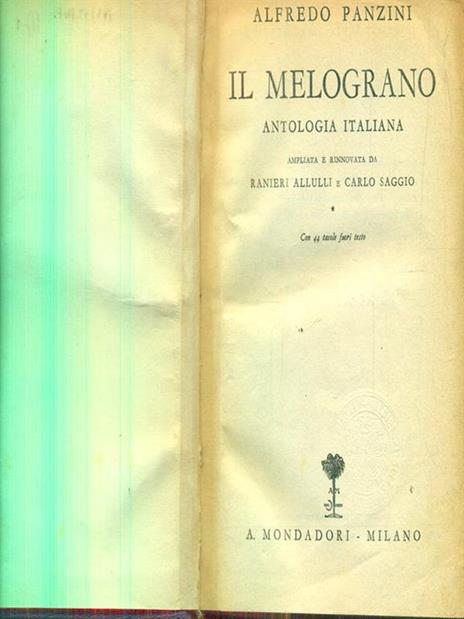Il melograno - Alfredo Panzini - copertina