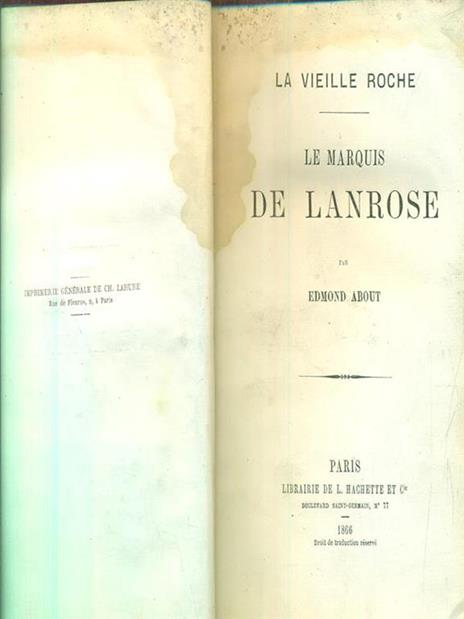 Le marquis de Lanrose - Edmond About - 2