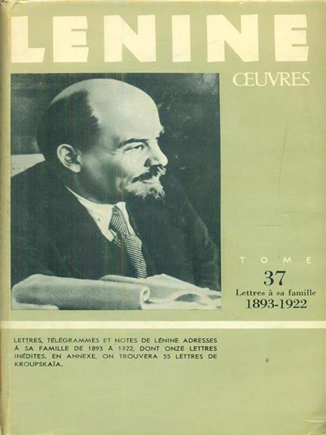 Lenine Oeuvres tome 37 - Lenin - copertina