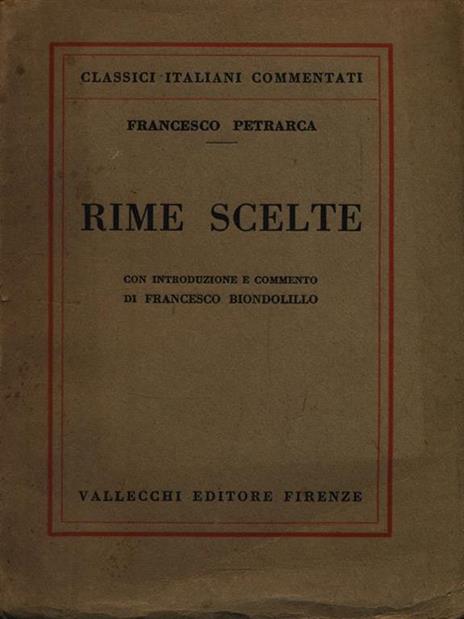 Rime Scelte - Francesco Petrarca - copertina