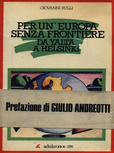 Per un'Europa senza frontiere - Giovanni Rulli - copertina