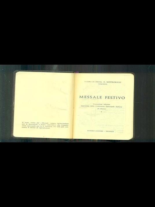 Messale festivo - A. Mistrorigo - 2