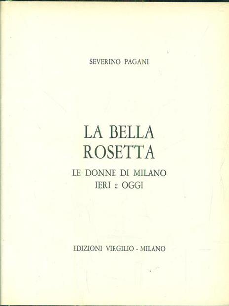 La Bella rosetta - Severino Pagani - copertina