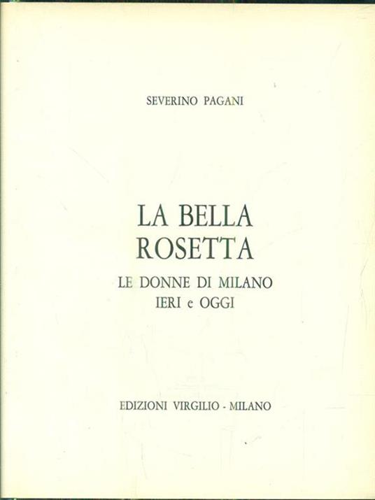 La Bella rosetta - Severino Pagani - copertina