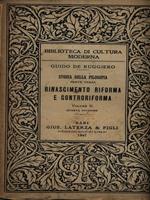 Storia della Filosofia parte terza: Rinascimento riforma e controriforma Vol. II