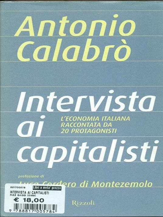 Intervista ai capitalisti - Antonio Calabrò - copertina