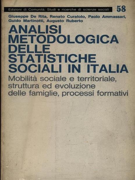 Analisi metodologica delle statistiche sociali in Italia - 2