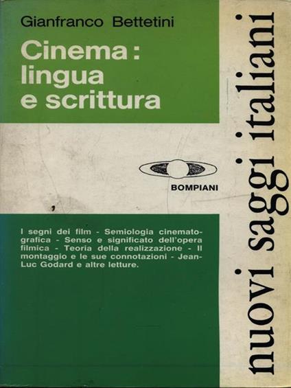 Cinema: lingua e scrittura - Gianfranco Bettetini - copertina