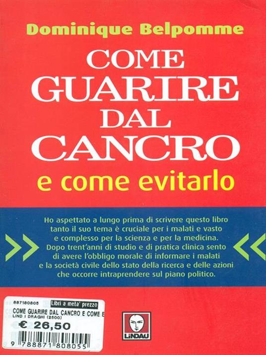 Come guarire dal cancro e come evitarlo - Dominique Belpomme - copertina