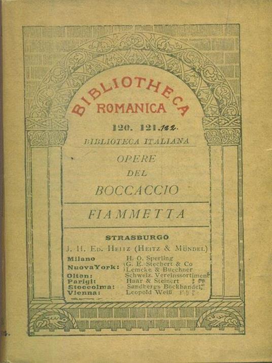 Fiammetta - Giovanni Boccaccio - copertina