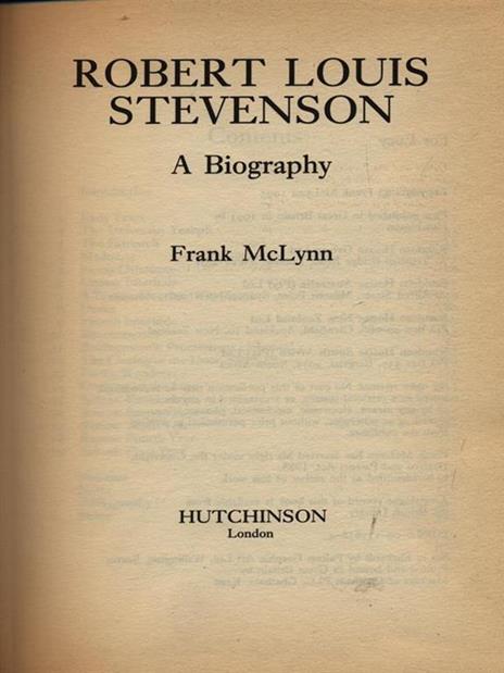 Robert Louis Stevenson A biography - Frank McLynn - 3