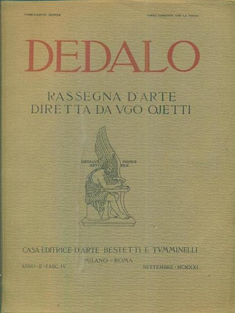 Dedalo anno II fasc IV Settembre MCMXXI - 2