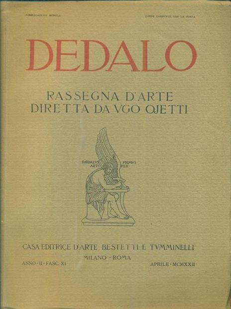 Dedalo Anno II fasc XI. Aprile MCMXXII - copertina