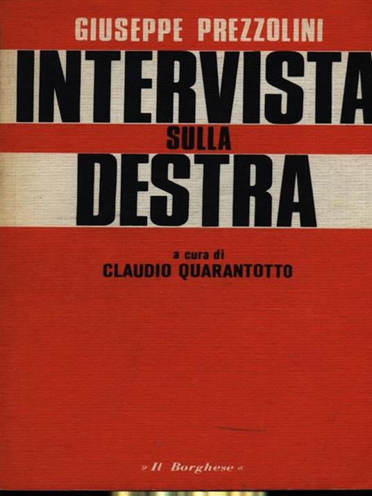 Intervista sulla destra - Giuseppe Prezzolini - copertina