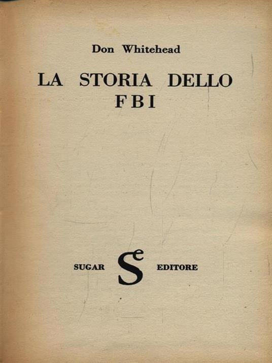 La storia dello FBI - Don Whitehead - copertina