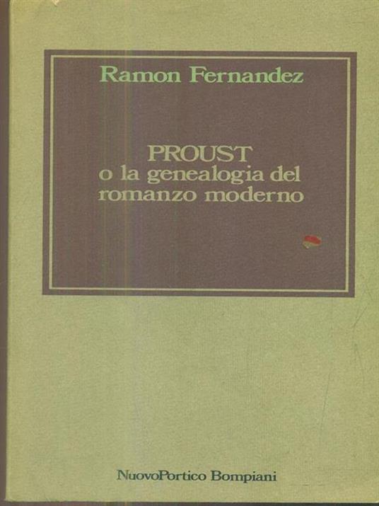 Proust o la genealogia del romanzo moderno - Ramon Fernández - copertina