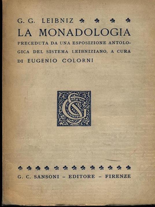 La monadologia - Gottfried W. Leibniz - copertina