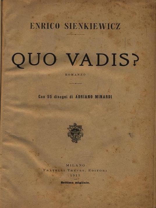 Quo Vadis? - Henryk Sienkiewicz - copertina