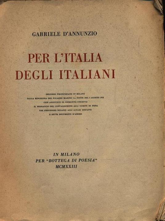 Per l'Italia degli italiani - Gabriele D'Annunzio - 3