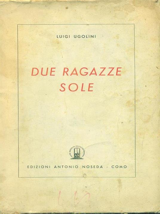 Due ragazze sole - Luigi Ugolini - copertina