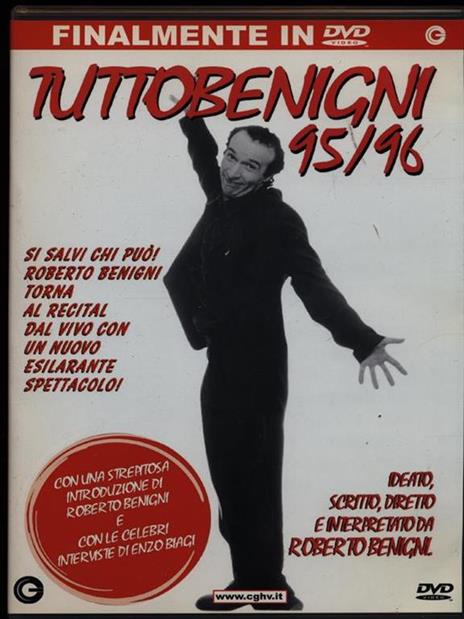 TuttoBenigni 95/96 - DVD - Roberto Benigni - copertina