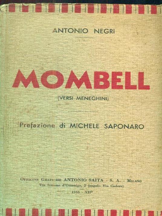 Mombell (versi meneghini) - Antonio Negri - 3