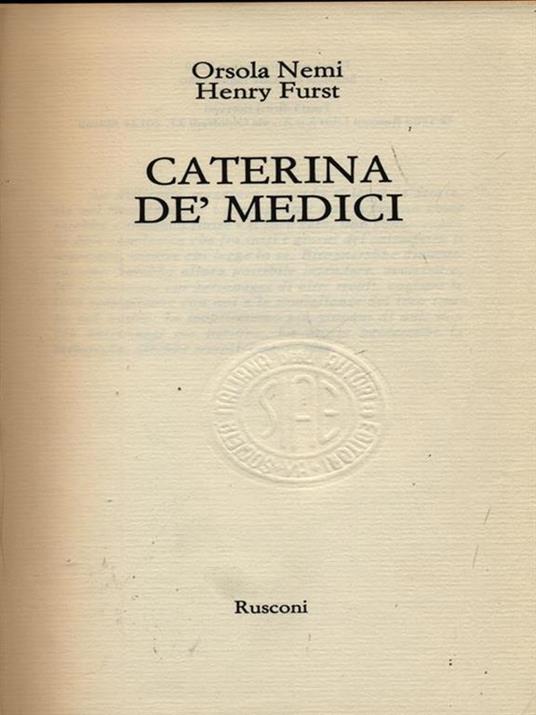 Caterina dè Medici - copertina