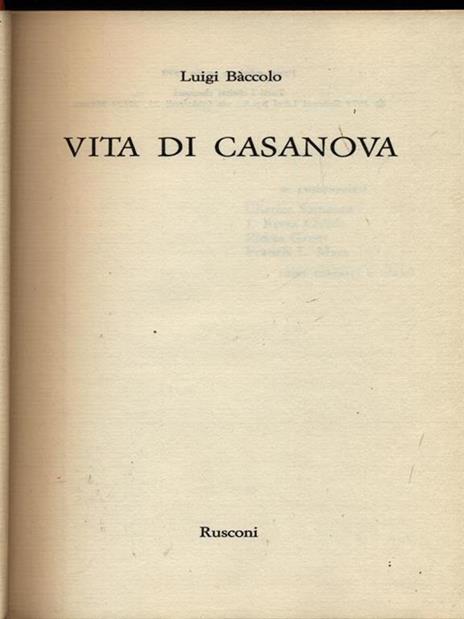 Vita di Casanova - Luigi Baccolo - 3