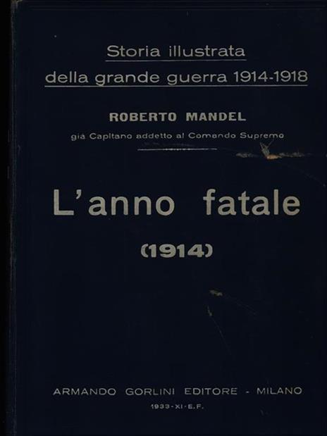 Storia illustrata della grande guerra 1914-1918 vol. 1 - L'anno fatale 1914 - Roberto Mandel - copertina