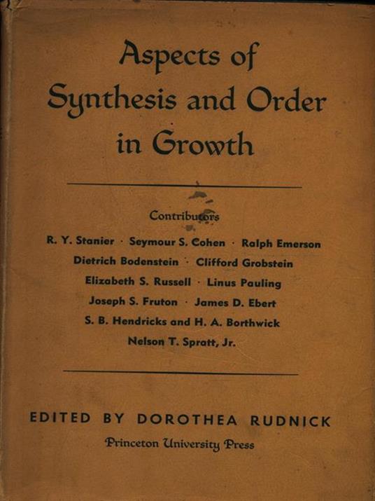 Aspects of Synthesis and Order in Growth - Dorothea Rudnick - 2