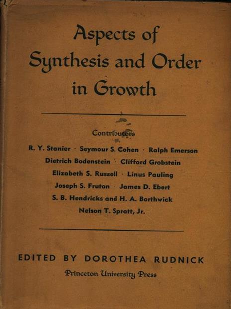 Aspects of Synthesis and Order in Growth - Dorothea Rudnick - copertina