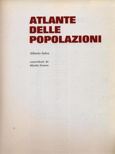 Atlante delle popolazioni - Alberto Salza - 2