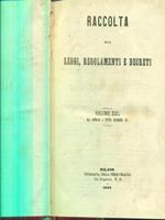 Raccolta delle leggi regolamenti e decreti vol XIII anno 1871