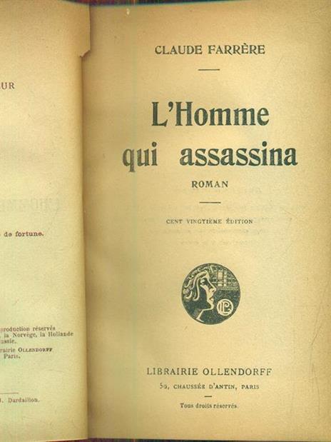 L' homme qui assassina - Claude Farrére - 3