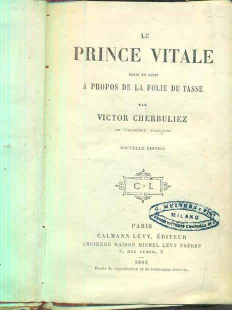 Le prince vitale - Victor Cherbuliez - 2