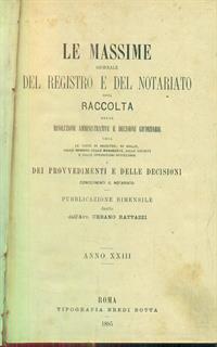 Le massime giornale del registro e del notariato anno XXIII - 1885 - 4