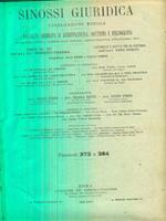 Sinossi giuridica pubblicazione mensile fascicoli 373 a 384