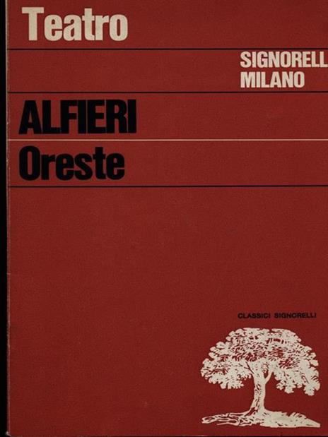 Oreste - Vittorio Alfieri - copertina