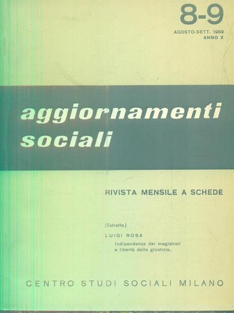 Aggiornamenti sociali 8-9 agosto -sett 1959 -estratto - copertina