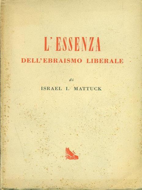 L' essenza dell'ebraismo liberale - copertina