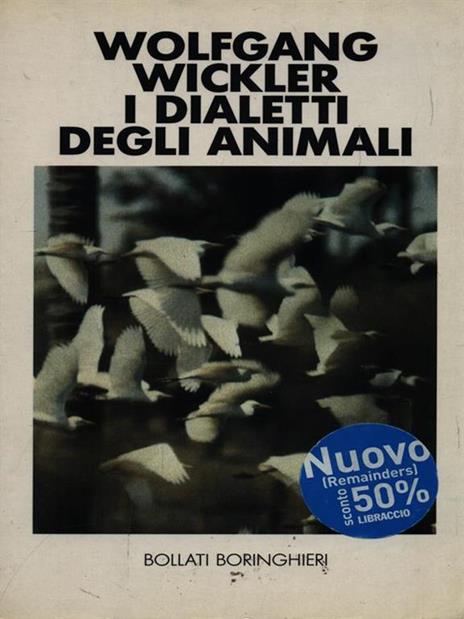 I dialetti degli animali - Wolfgang Wickler - copertina