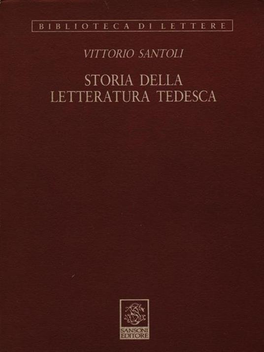 Storia della letteratura tedesca - Vittorio Santoli - copertina