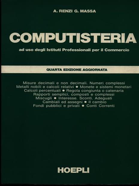 Computisteria - Lorenzo Renzi - copertina