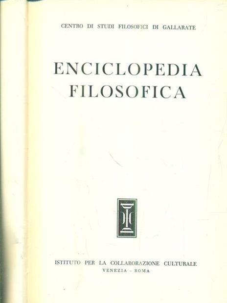 Enciclopedia filosofica 4vv - 2