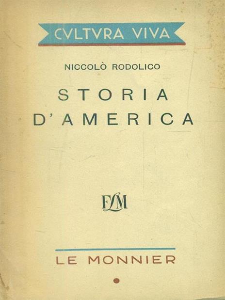 Storia d'America - Niccolò Rodolico - copertina